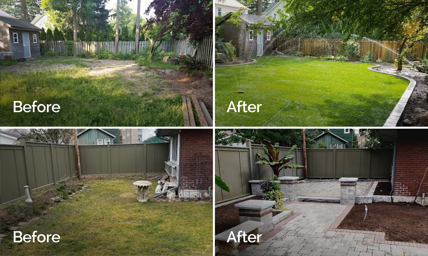 Before and After Views of Landscaping Projects